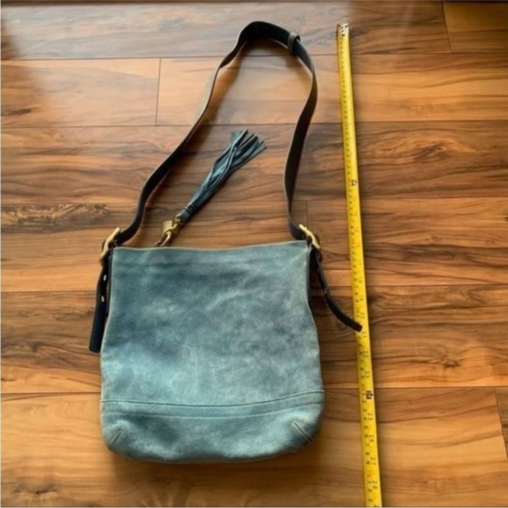 Coach retro cross body Stylish Blue Leather Shoulder Bag - Picture 8 of 10